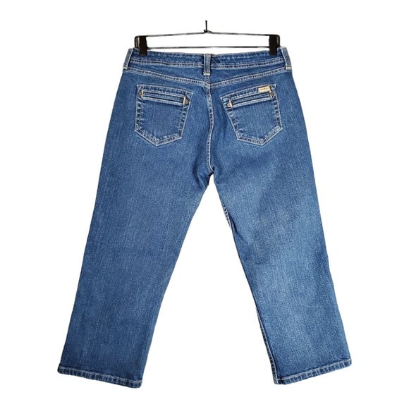 Levi's Signature Stretch Capri Jeans Misses sz 8 Dark Wash EUC - Picture 2 of 11